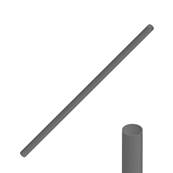 DIAM.40mm L165cm SMOKE GREY TUBE<BR>(Ref. 010091)